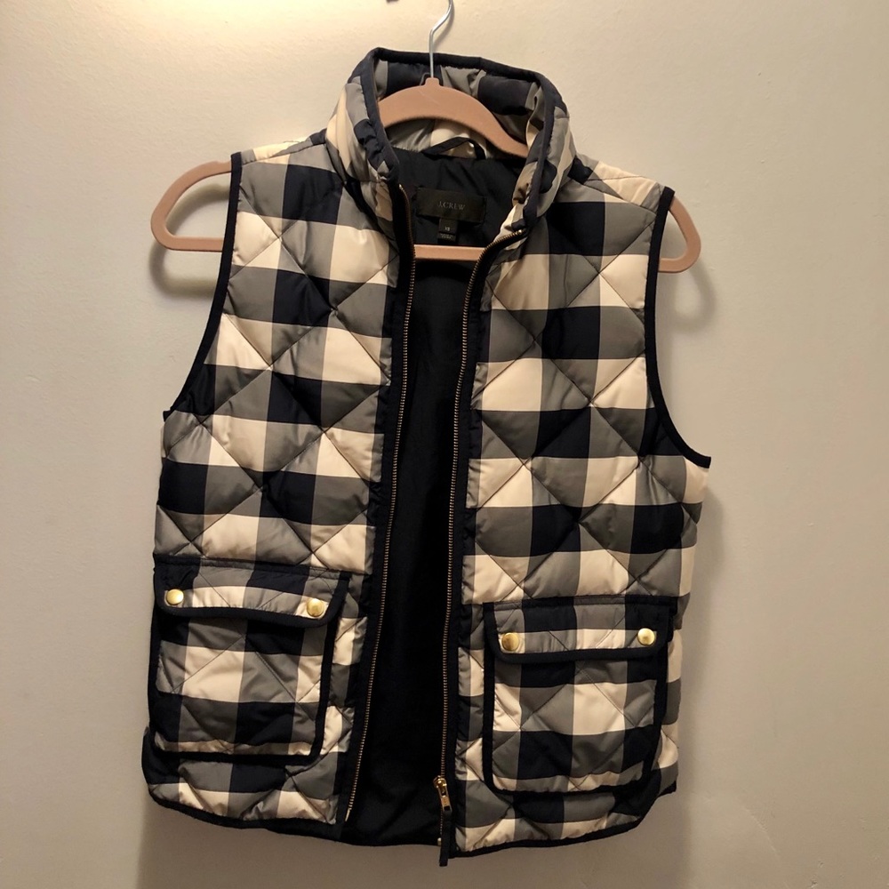 J. Crew check vest